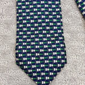 Lancel Paris Men's Necktie Nautical, Anchor Boat Silk Flag